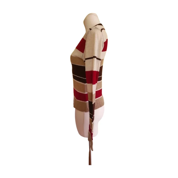 Hennes barna csíkos vékony női pulóver 