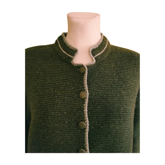 Schneiders sötétzöld női gyapjú kardigán 