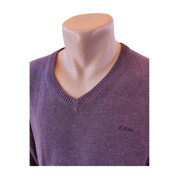 S.Oliver sötétkék férfi pulóver (méret: S)