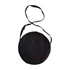 Kör alakú fekete női bőrtáska