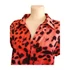 Shein rózsaszín leopárd mintás rövid ujjú női blúz