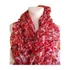 Piros virágmintás női sál