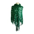Zöld horgolt női kendő