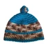 Kék és szürke kötött női sapka