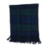 Sötétkék és zöld  kockás női sál