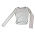 Ezüst színű feszülős női felső (méret: S)